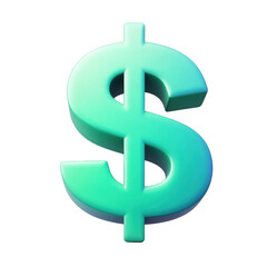 Obraz premium Distinctive dollar sign graphic emphasizing financial significance and economic value in eye-catching visual representation white isolate background