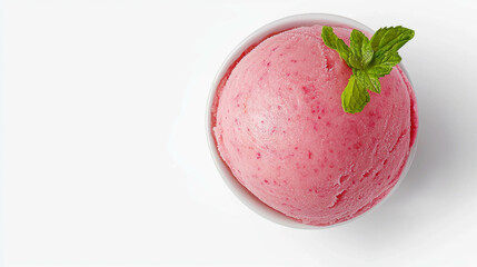 Delicious prickly pear sorbet with fresh mint garnish for culinary inspiration