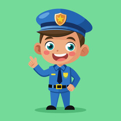 vector cartoon policeman