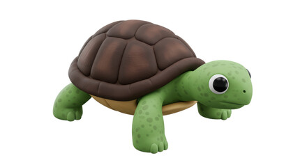 Isolated Cute Green Turtle