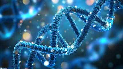 DNA. Research molecule. Scientific breakthrough in human genetics. 3D illustration analysis of structure genome
