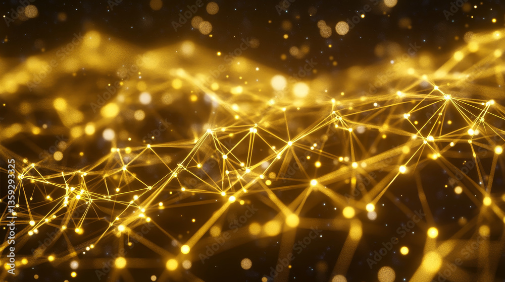 Poster blockchain technology. information blocks form a decentralized global database structure. 3d illustr