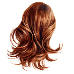 Naklejka premium A woman's hair flowing elegantly against a soft background emphasizing beauty and individual expression white isolate background