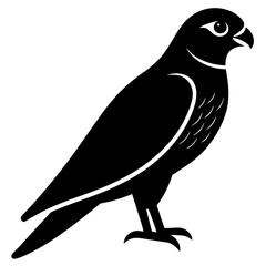 falcon bird black silhouette vector, Simple silhouette Design vector icon with white background. Wild bird