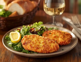 A delicious assortment of meals, including fish and chips, grilled chicken breast, and grilled chicken with vegetables