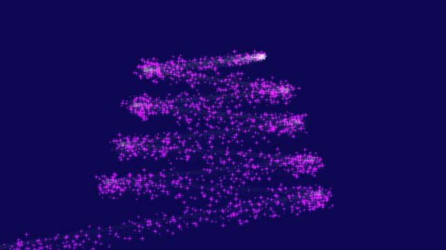 Happy New Year 2026 With Christmas Tree On bule Background. 4k Abstract christmas tree in bule background.