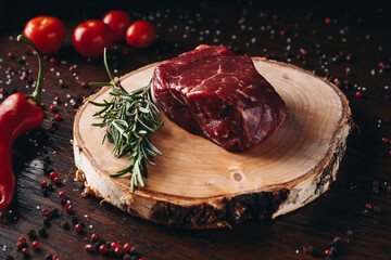 Raw Marbled Steak for Cooking