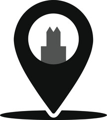 city map icon vector
