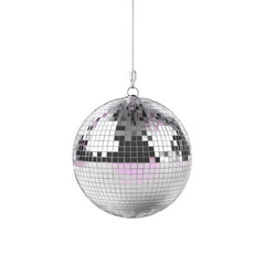 Fototapeta premium Disco ball on transparent background. Party and entertainment concept.