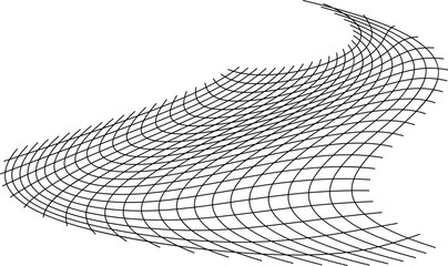 Grid lines isolated on transparent background