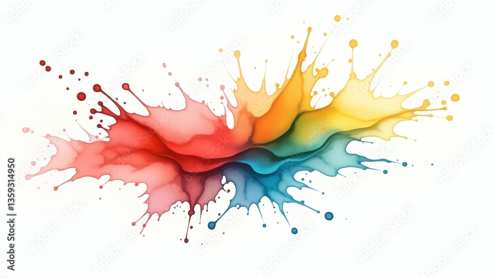 Aufkleber a colorful splash of paint, displaying a vibrant display of multiple hues in a unique design.