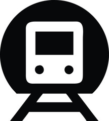 Black railway and road vector silhouette 