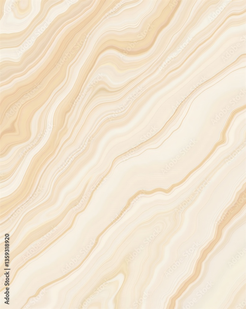 Poster a close-up shot showcasing the elegant swirls and patterns of marble texture in shades of beige and 