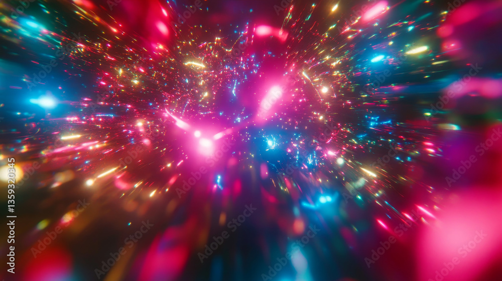 Poster global network. polygonal mesh with bokeh effect. concept of cyberspace of the future. 3d illustrati