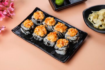 fFesh sushi set traditional japanese food