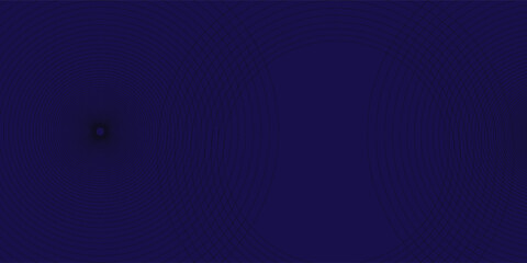 Abstract blue glowing geometric lines on dark blue background. Modern shiny blue circle lines pattern. Futuristic technology concept. Suit for cover, poster,