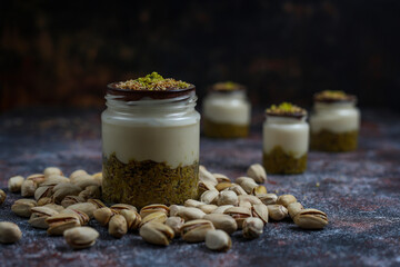 Trendy dessert dubai chocolate magnolia.