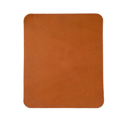 Brown leather mouse pad isolated on white background © Andika Nur