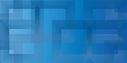 Blue geometric abstract background overlapping layers on bright space with line effect decoration. Circle style concept modern graphic design element for banner, flyer, card. Eps10