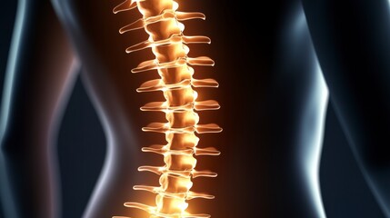 Human spine visualization medical science lab 3d render health environment anatomical viewpoint body mechanics concept for seo impact