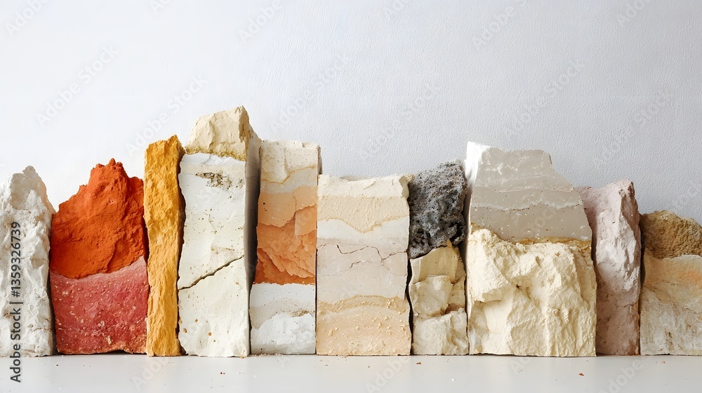Poster A vivid cross section showcasing the diverse geological formations and layers that make up the Earth s composition creating a visually captivating display of natural materials and textures