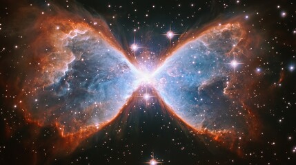 A Vibrant Nebula Resembles the Wings of a Celestial Butterfly