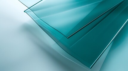 A stack of blue plastic sheets