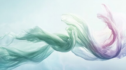Abstract Pastel Fabric Swirl: A Dreamy Dance of Color and Texture