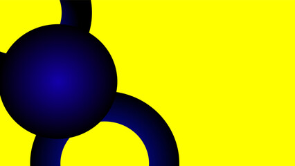 Yellow background with dark blue violet pearl and arches