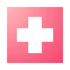 Pink healthcare symbol on white background 