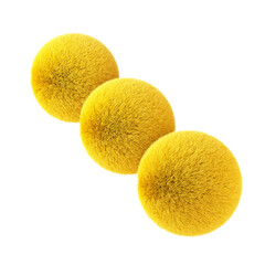 Plush metaball shape isolated on white background. 3d design element.