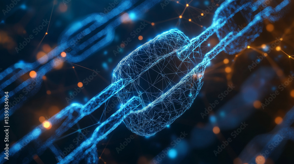 Poster dig data concept. information flows in cyberspace. blockchain technology. global digital network of 