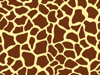 Hand drawn yellow giraffe skin pattern background, Animal skin texture print, Minimalist illustration © ManaKaiDesign