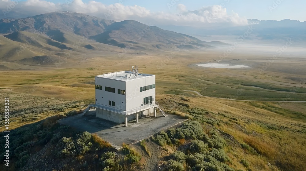 Poster Radar based early warning system situated in an isolated mountainous landscape used for detecting stress accumulation and activity in nearby fault zones