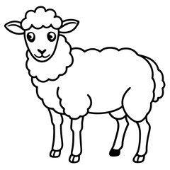 vector illustration of sheep