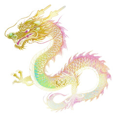 Fototapeta premium PNG Chinese dragon white background creativity chandelier.