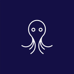 octopus abstract flat icon logo design