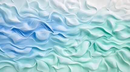 Obraz premium The image is a blue and green wave with a white background