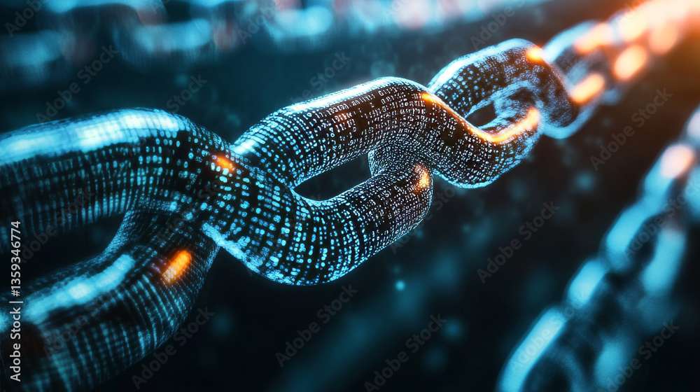 Poster cyberdata flow. blockchain data fields. cyberspace. digital generation, electronic field, processed 