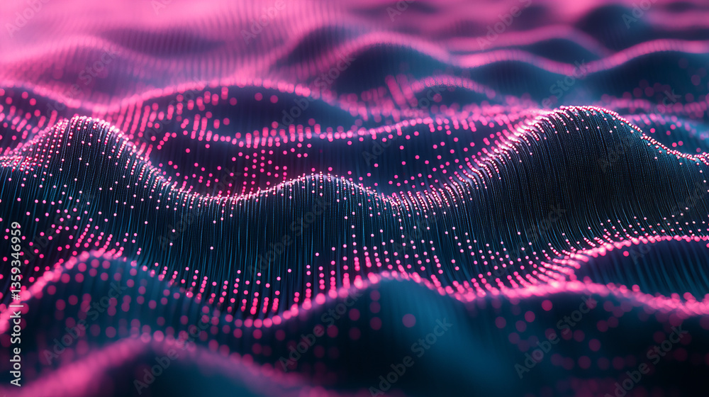 Poster binary code, digital data field, information flow. 3d illustration of ones and zeros, tech backgroun