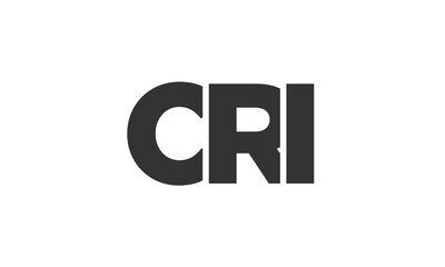 CRI logo design template with strong and modern bold text. Initial based vector logotype featuring simple and minimal typography. Trendy company identity.