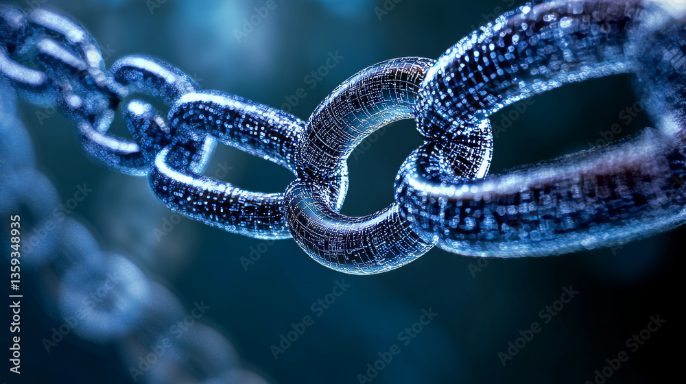 Poster concept of a network based on blockchain technology. abstract futuristic illustration of a global co