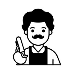 Barber hand drawn illustration