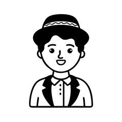 Actor hand drawn  illustration