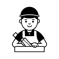 Carpenter hand draw illustration