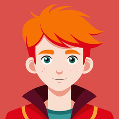 Obraz premium red head teen boy