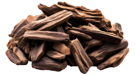 Agarwood Oud Incense on Transparent Background Aroma Therapy Wood