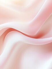 Abstract background with a soft pink color. the background is made up of multiple layers of fabric, creating a wave-like pattern. the fabric appears to be smooth and silky, with a subtle texture.