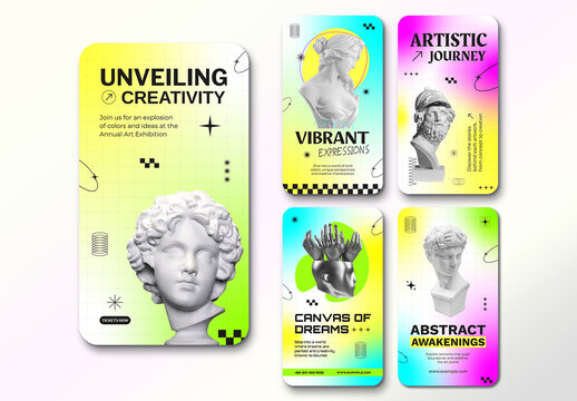 Creative Art Exhibition Event Social Media Story Template