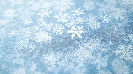 A blue background with snowflakes scattered across it